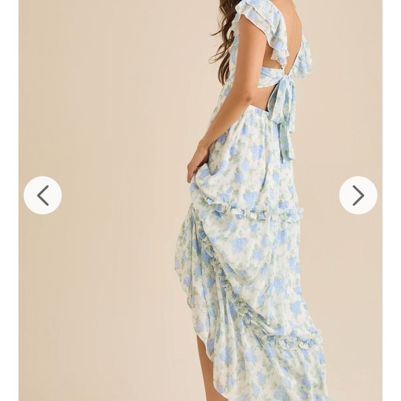 NEW Altar’d State Blue Floral Maxi Dress Size XL Available NWT - Picture 4 of 7
